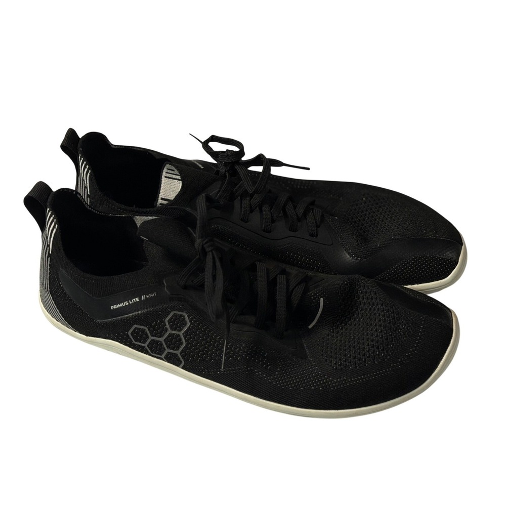 Vivobarefoot Primus Lite Knit Black Barefoot Running Sneakers Recycled 43 Womens